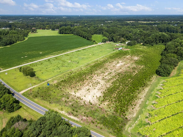 Bird&#39;s eye view of Animal Ed.Ventures animal sanctuary property